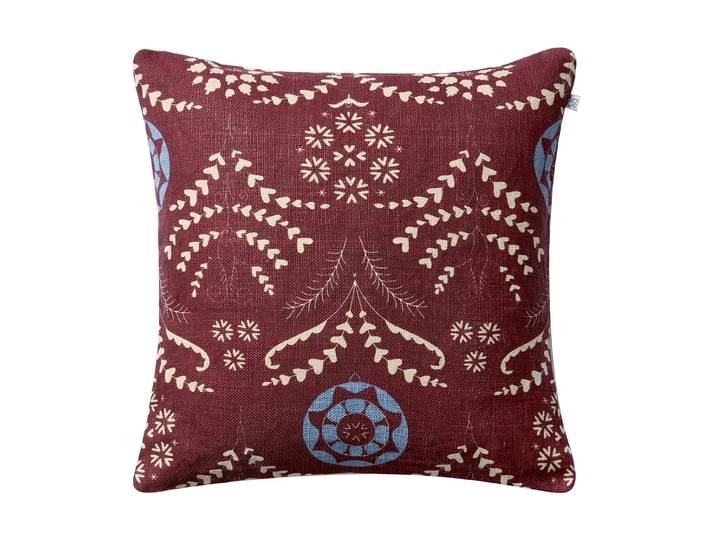 Chhatwal & Jonsson Housse de coussin Rani 50x50 cm Ruby-dusty blue
