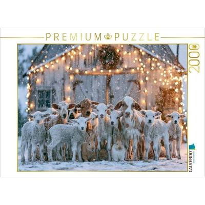 CALVENDO Puzzle Weihnachtszauber auf dem Hof | 2000 Teile Lege-Größe 90 × 67 cm Foto-Puzzle für glückliche Stunden, von , Calvendo Puzzle