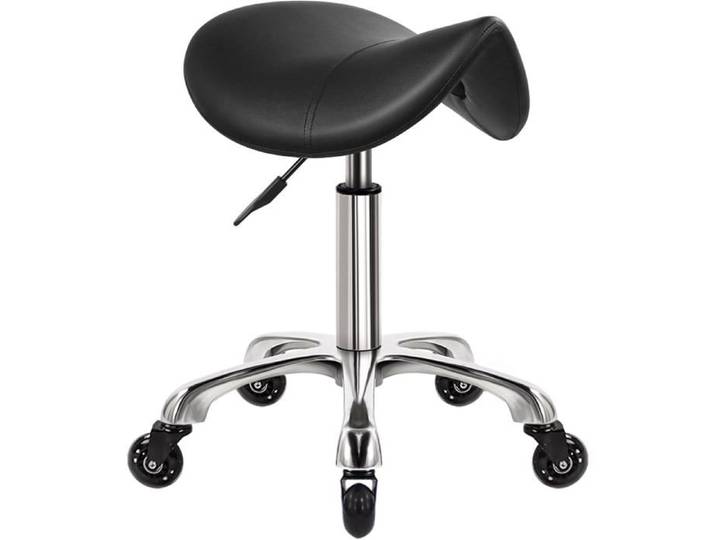 Tabouret À Roulettes Robuste Avec Roulettes Hydrauliques Pivotantes Réglables-Tabouret Ergonomique En Cuir Épais Pour Cuisin[IN12]