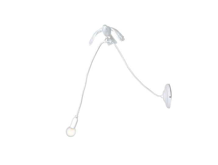Seletti - Applique avec prise Sparrow - Blanc - Résine - Designer Marcantonio