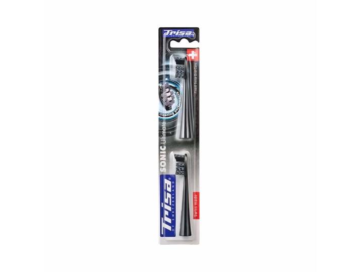 Trisa Ersatzset Sonic Ultimate Black DUO – Ersatzbürste/Zahnpflege Zubehör