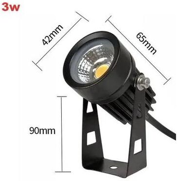 Uplift Essentials Outdoor Waterproof LED Garden Spotlights 3w Base 85 265v nature White 4000k