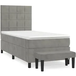 vidaXL, Boxspringbett, Marlonin (Block mit Quadraten) (90 x 190 cm)