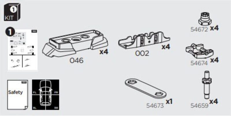 France Attelage Kit Thule 7088