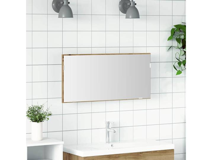vidaXL Spiegel Artisan-Eiche 80 x 37 cm Glas und engineered Holz