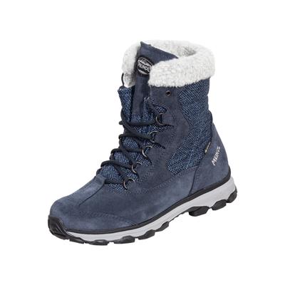 Stiefel MEINDL "Meindl Civetta Lady 2 GTX jeans", Damen, Gr. 38, blau (jeans), Mesh, Veloursleder, unifarben, Schuhe Stiefel, Sportlicher Damen-Winterstiefel mit GORE-TEX Webpelzfutter