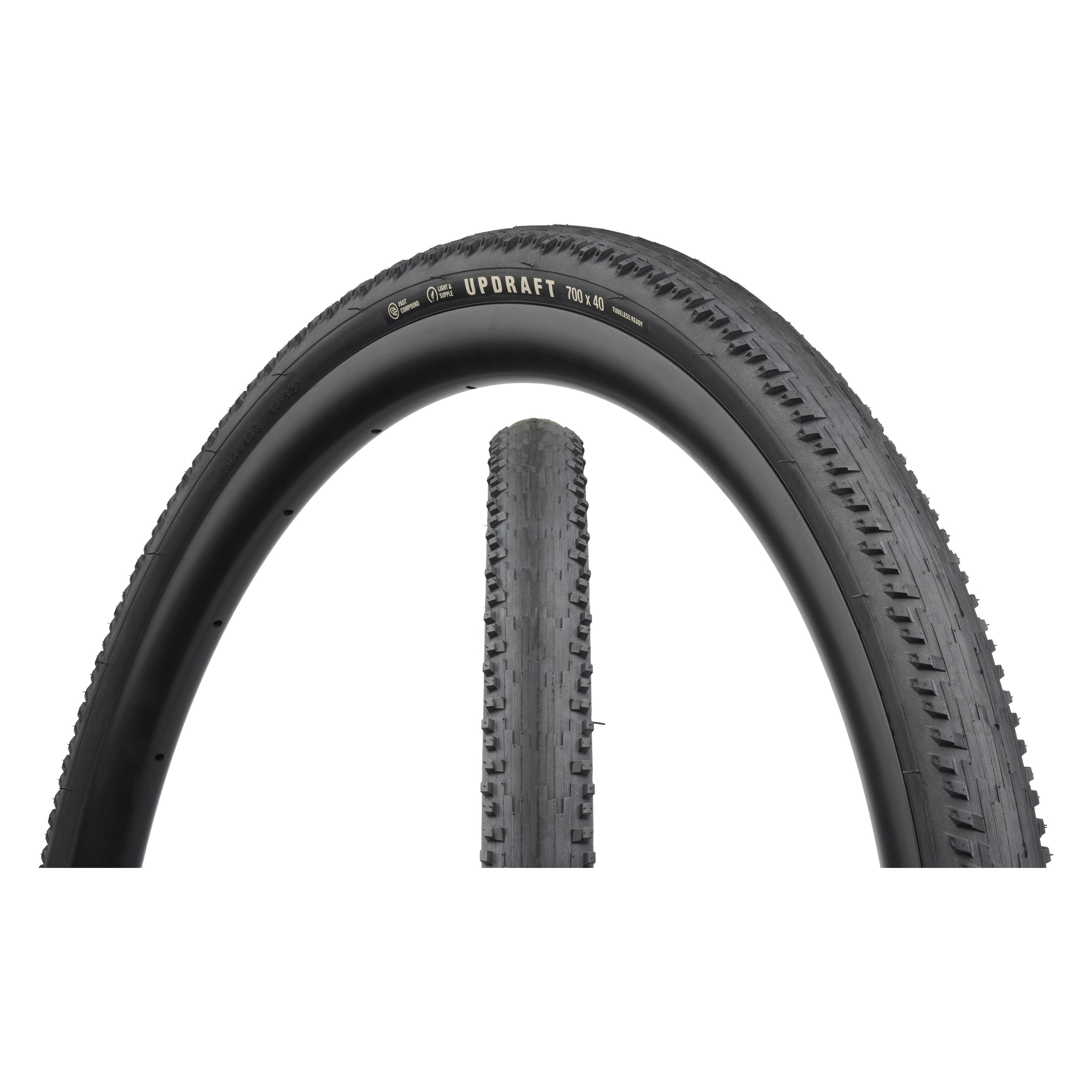 Teravail Updraft Light & Supple Faltreifen, 700x40C, 40-622, Fast Compound, Tubeless, black (40-622) (57463626)