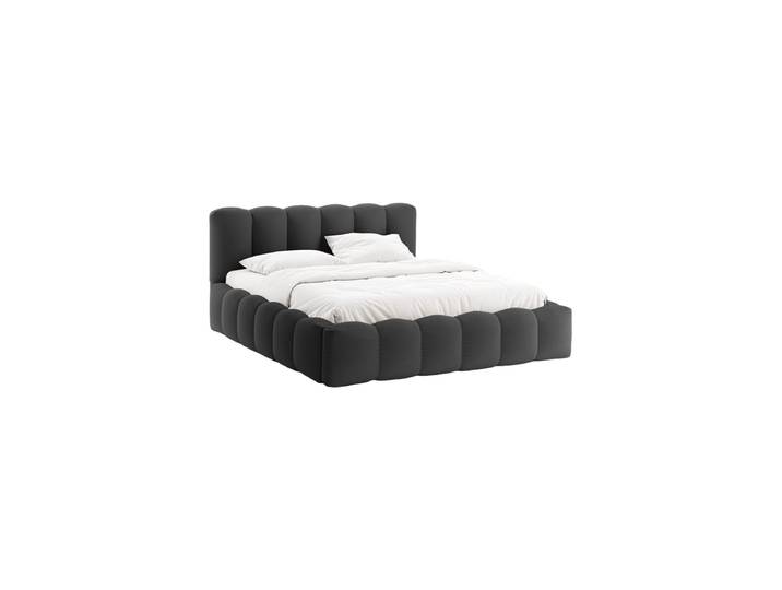 Design Polsterbett „Cameron“ mit Ablagefach, Strukturstoff Anthrazit CXL by Christian Lacroix