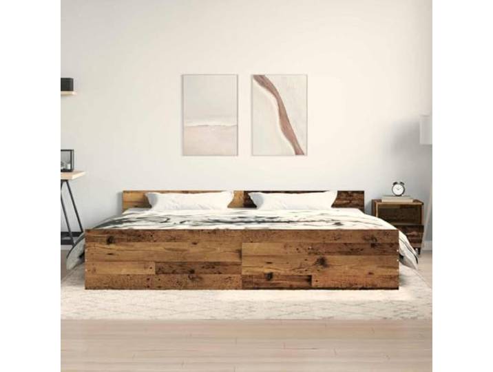 KTHLBRH Kaiser-Bettgestell aus Holz, 203 x 203 x 50 cm Robustes mehrschichtiges Holz, langlebiger Rahmen, leichte Montage, Tragkraft 200 kg