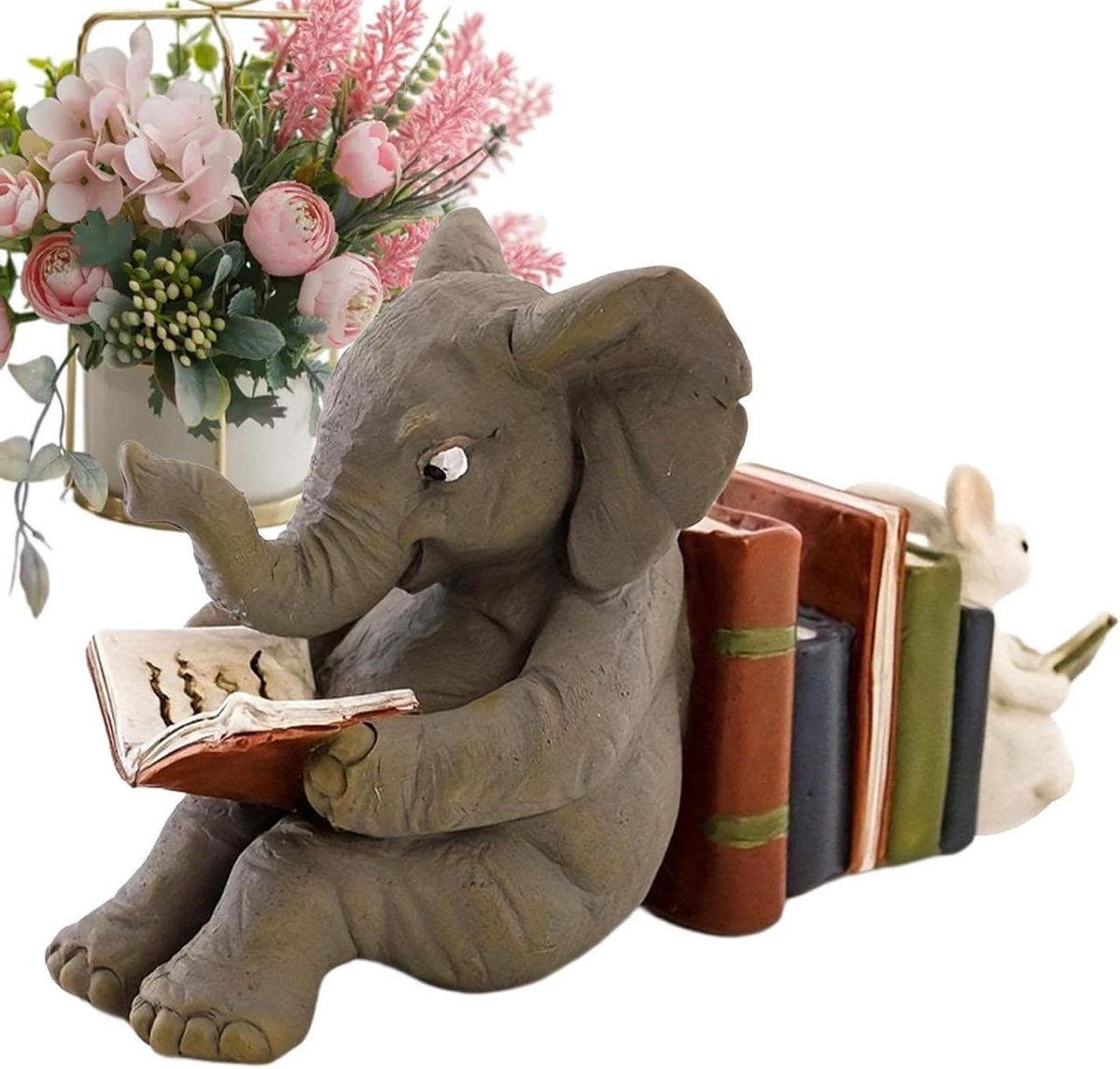 Multicolor Olifant Beeldje voor Decoratie - Hoogte: 15 cm