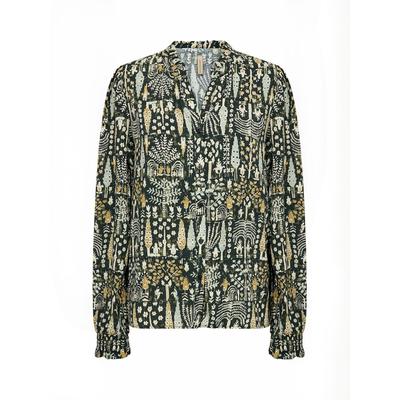 Hemdbluse SOYACONCEPT "Soya Concept Shirt SC-GOLFI", Damen, Gr. M, 7920c grape leaf combi, Obermaterial: 100% Viskose, Blusen Hemdbluse