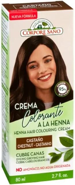 Corpore Sano Creme De Coloração Cabelo Castanho 80 ml