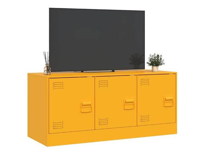 Joli & Fonctionnel -(Jaune)Support média - Meuble TV - Table TV - jaune moutarde 99x39x44cm - acier - MEUBLE HIFI jgk764976