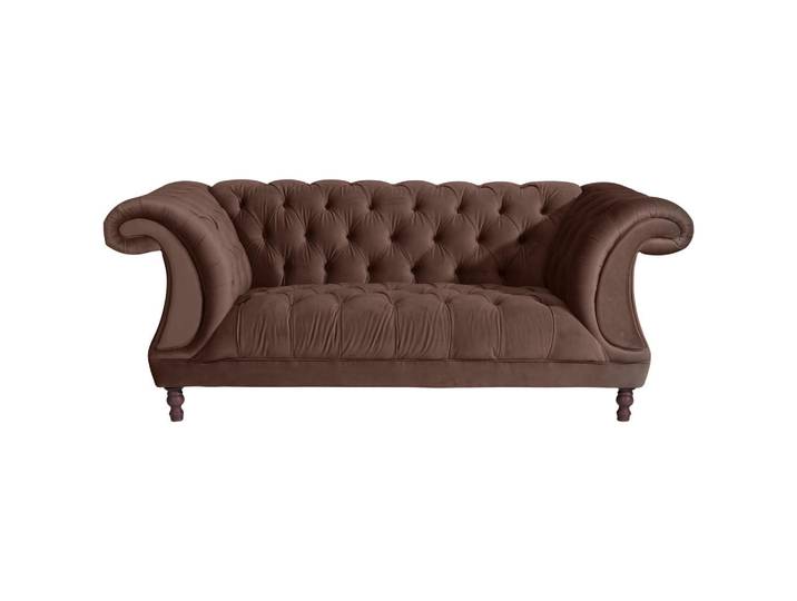 Max Winzer Chesterfield-Zweisitzer-Sofa, Braun, Holz, Buche, 2-Sitzer, 200x80x100 cm, Goldenes M, Made in Europe, Wohnzimmer, Sofas & Couches, Sofas, Chesterfield Sofas
