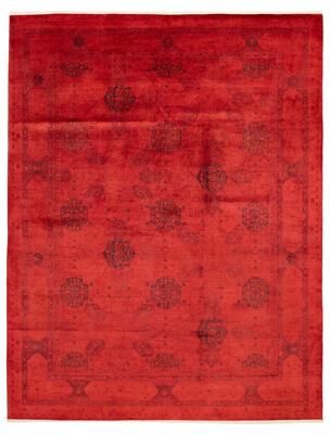 ECARPETGALLERY Hand-knotted Vibrance Red Wool Rug - 9'1 x 11'9