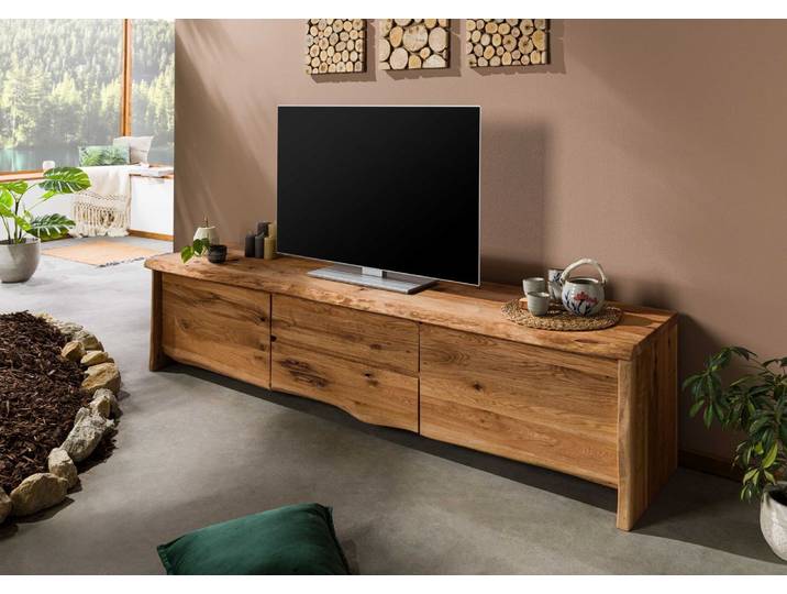 TV-Board Wildeiche 220x45x50 natur geölt PURE OAK #704