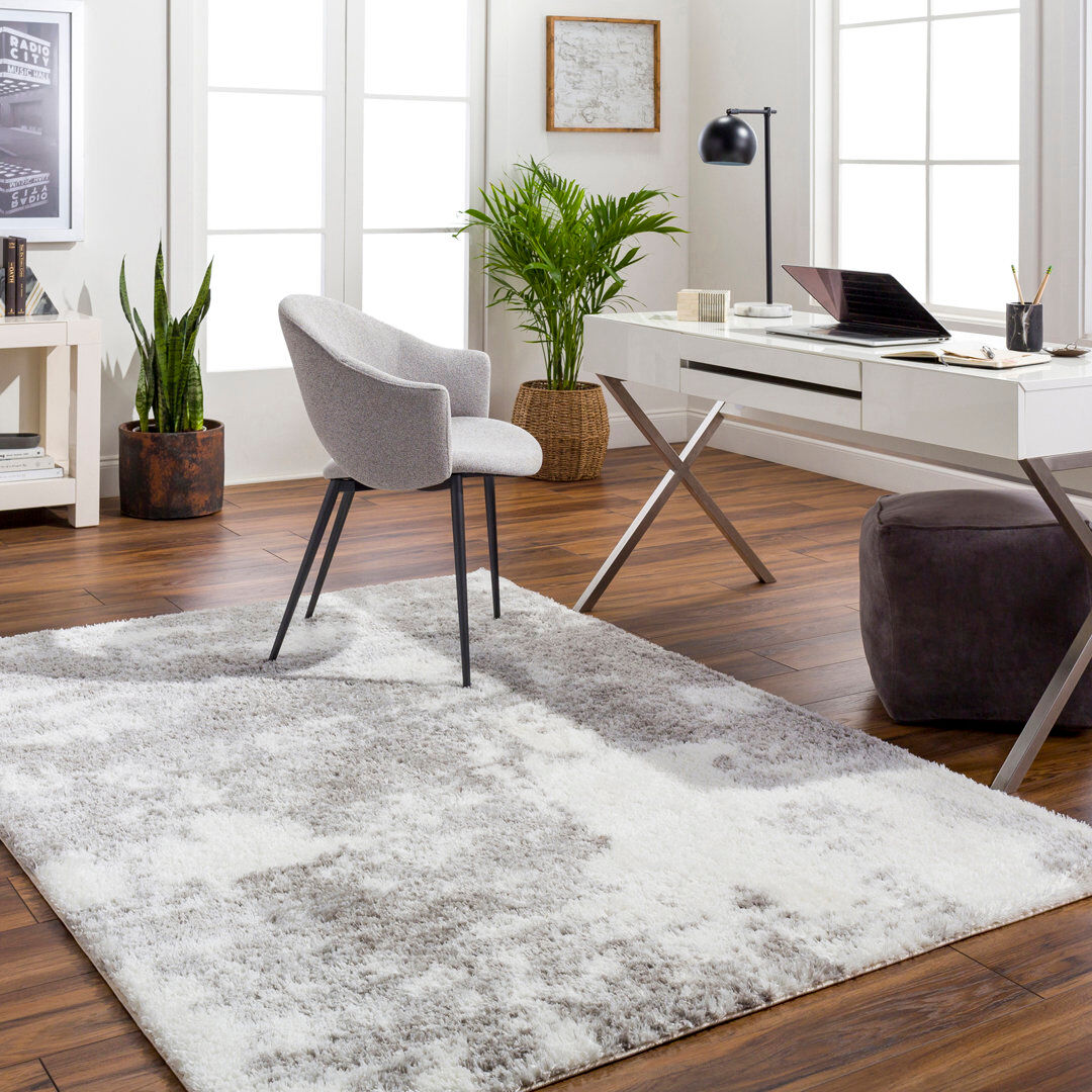 Borough Wharf Ahsiah Oriental Area Rug Grey;Off-White;Charcoal Rectangle 200 x 275cm