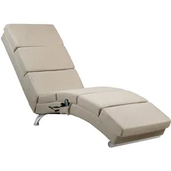 Relaxliege London Sand mit Massage- & Heizfunktion