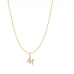 ANIA HAIE - NECKLACE - STARLIT DROPS - Letter ''M'' Initial - gold