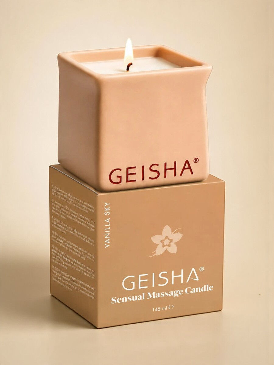 Geisha Bougie de massage sensuel parfum vanille et figues 145 ml