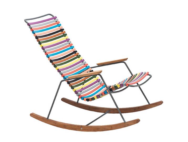 Schaukelstuhl Click Houe mehrfarbig, Designer Henrik Pedersen, 92x100 cm