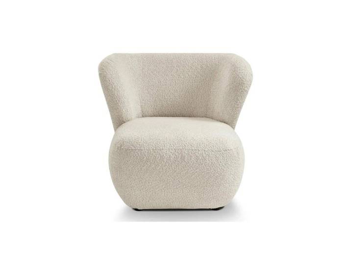 CAPRI - Fauteuil tissu bouclette - Beige