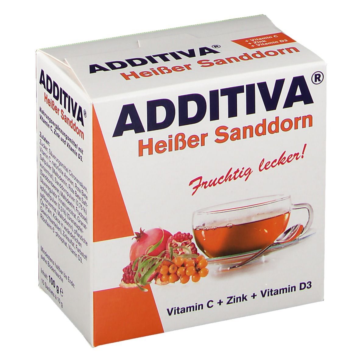 Additiva heißer Sanddorn Pulver Sachets 100 g