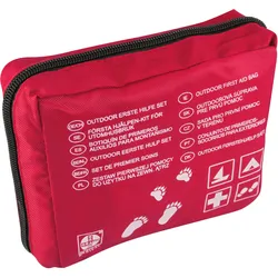 Outdoor-Verbandtasche Rot Nylon 150 x 120 x 55 mm gefüllt