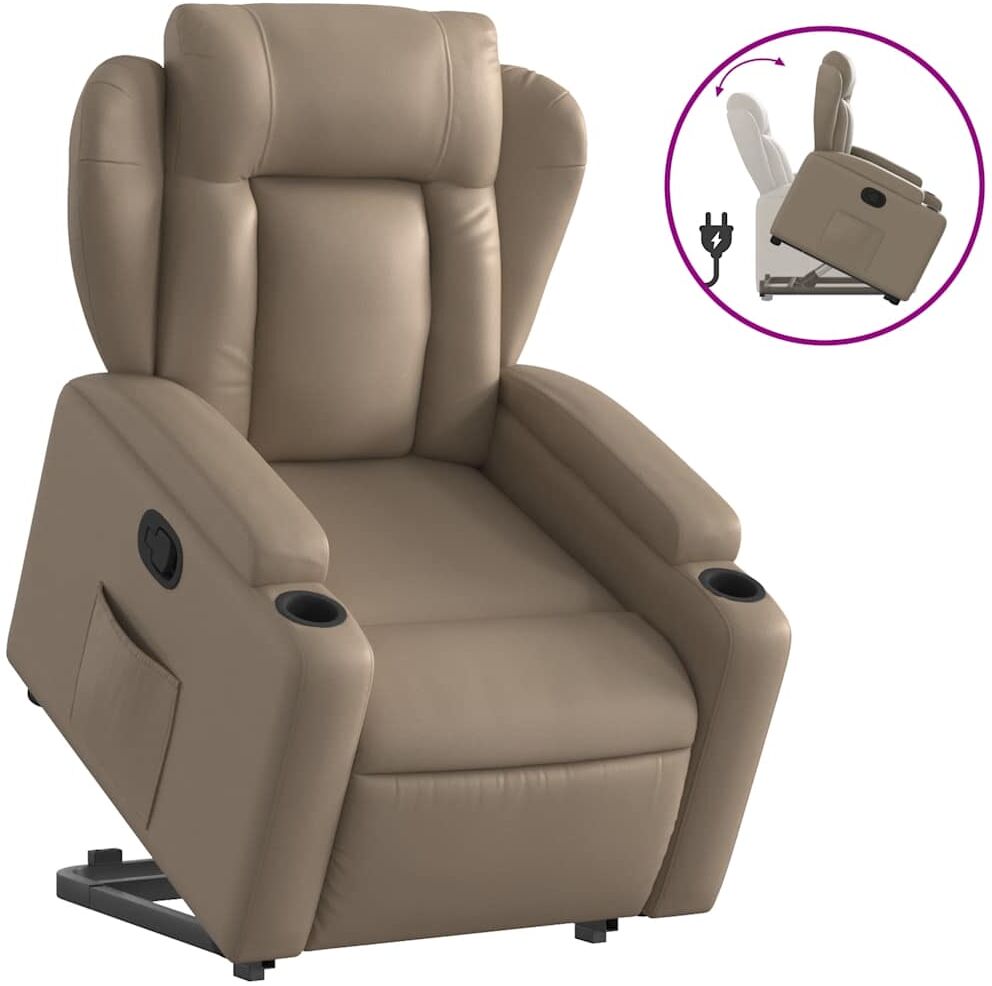 vidaXL Fauteuil inclinable Cappuccino Similicuir