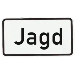 Zusatzschild Jagd