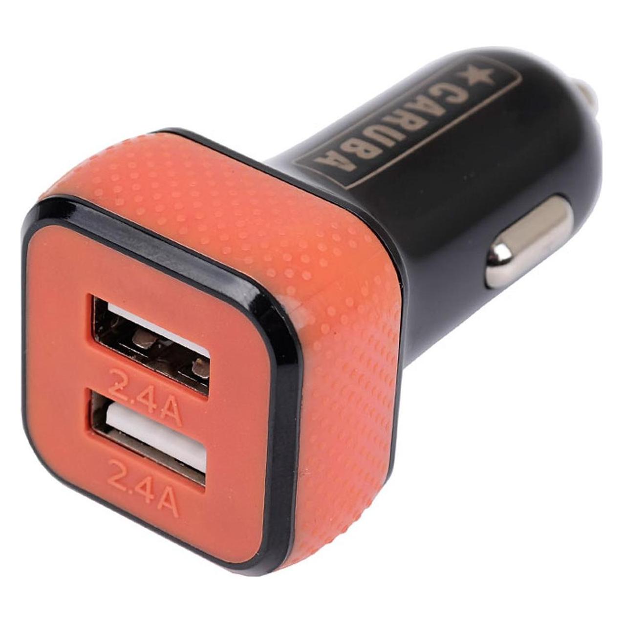 Caruba Duo USB Auto Ladegerät 4,8 Ampere schwarz/rot (22735803)