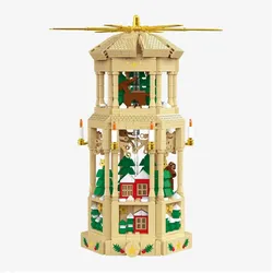 BlueBrixx-Pro Weihnachtspyramide „Weihnachtsdorf“