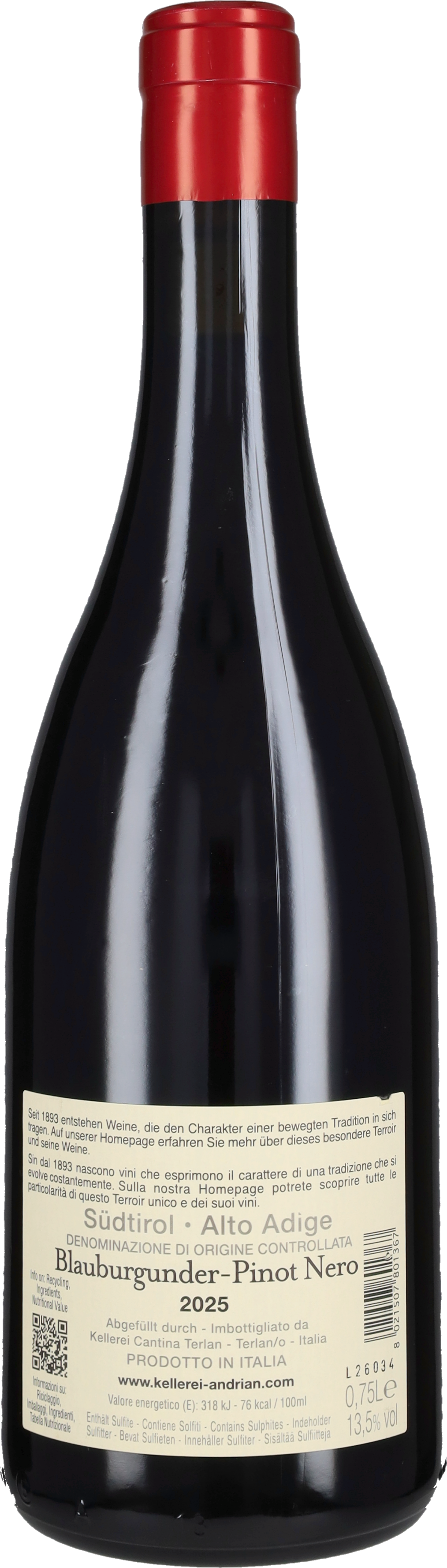 Pinot Nero Andriano 2025