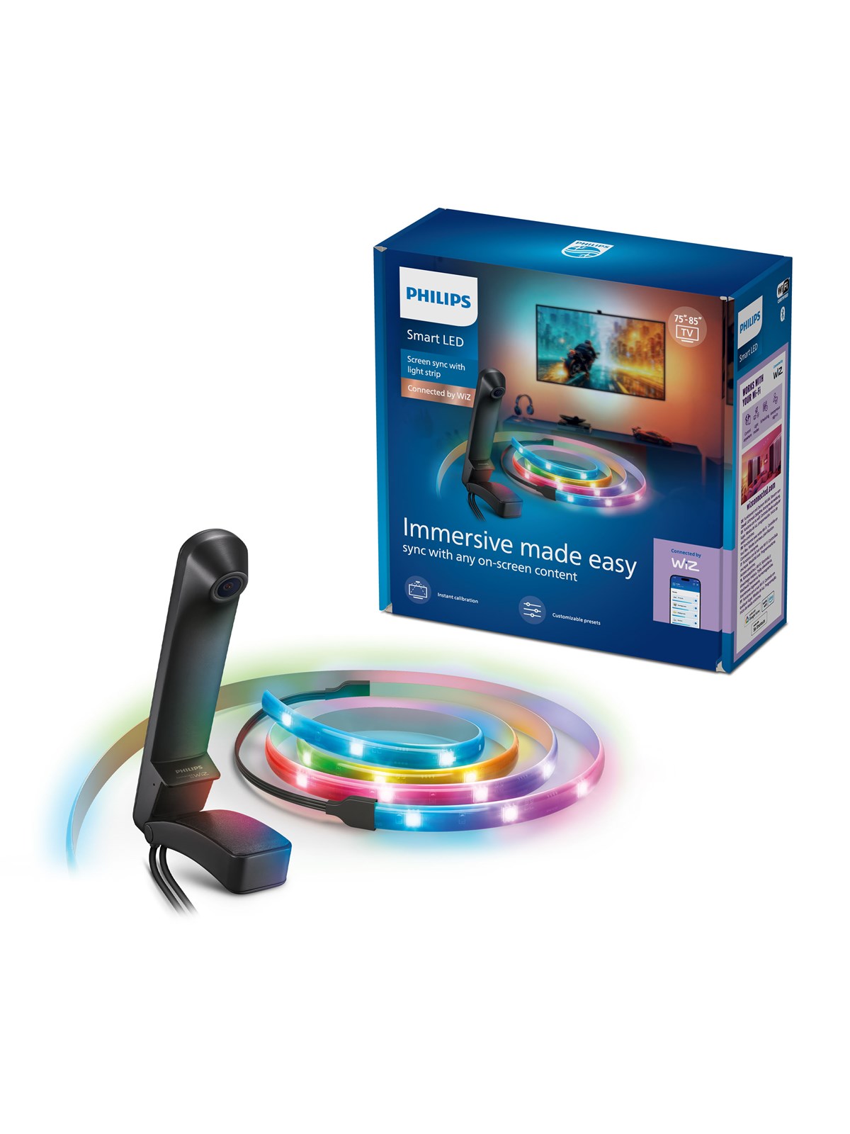 Philips Smart Lighting Screen sync mit LED-Strip für 75"-85" TV