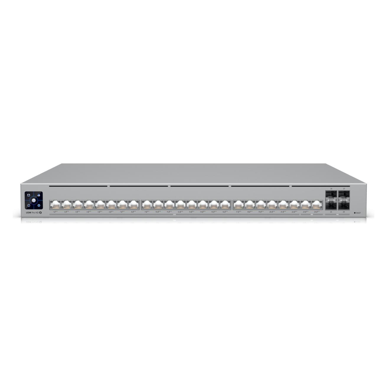 Ubiquiti Switch full managed Layer3 28 Port &bull 22x 2,5 GbE &bull 2x 10 GbE &bull PoE Budget 600W (28 Ports) (USW-Pro-HD-24-PoE)