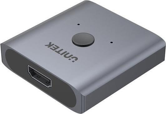 UNITEK V1127A HDMI Adapter, 2x HDMI, 4K Ultra HD, Grijs, Aluminium
