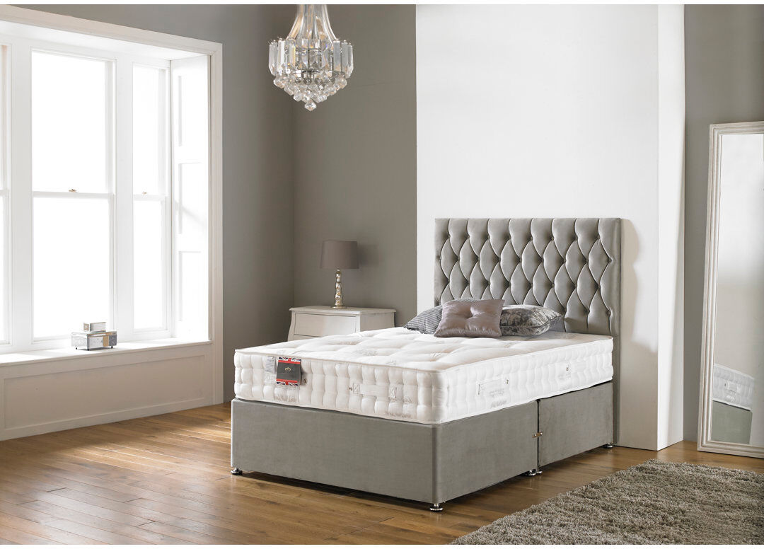 White Noise 26cm 1000 Pocket Sprung Mattress, Medium Firm Feel, Natural Organic Cover, Provides Healthy Spine Alignment and Back Support. Super King (6')