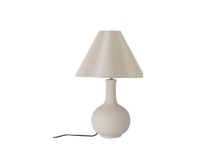 Bloomingville Heide Tischlampe, Weiß, Steinzeug