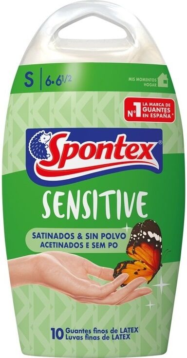 Spontex Spontex Latex Sensitive Guantes Satinados Sin Polvo Talla S S