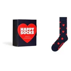 Happy Socks Heart Sock Gift Box Marine gemustert Baumwolle Gr 36/40