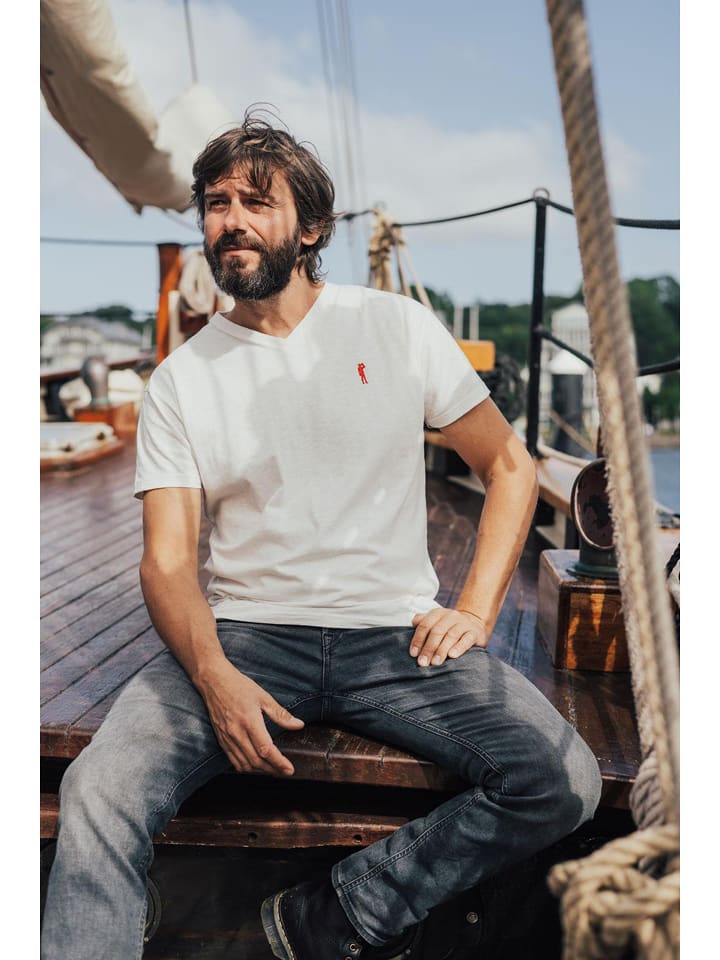 Derbe Shirt in Weiß - M