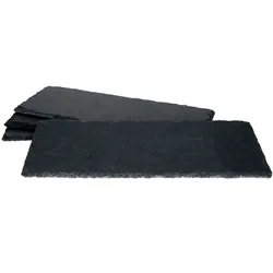 4er Set Schieferplatte 11x30cm Schwarz - 23464632