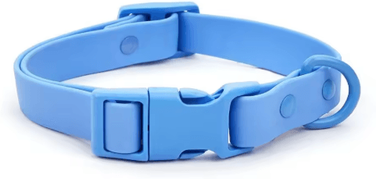 Inspire Picks Waterproof Adjustable Pet Collar With Safety Buckle Rustproof Outdoor Dog & Cat Collar blue m
