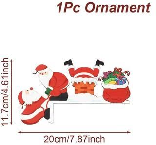 Rare Purchases Christmas Door Frame Decoration Merry Christmas Decoration For Home 2025 Pendant Xmas Wood Ornaments Navidad Natal Gift style 5
