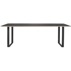 Muuto 70/70 Tisch, 225 x 90 cm, schwarz laminat / schwarz