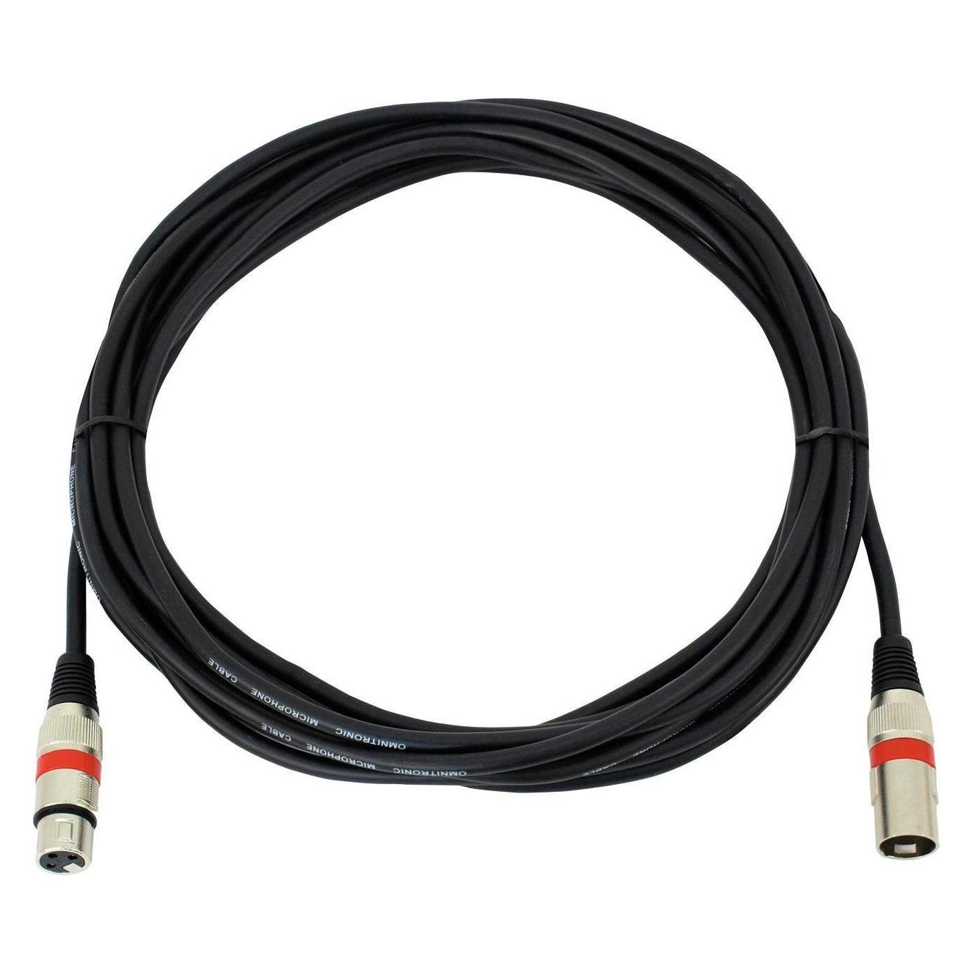 Omnitronic XLR Kabel 3pol 7,5m sw/rt (7.50 m, XLR Kabel) (3022052R)