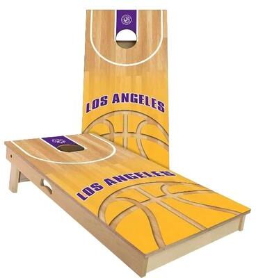 Skip's Garage Los Angeles Basketball Outdoor Cornhole Board Set
