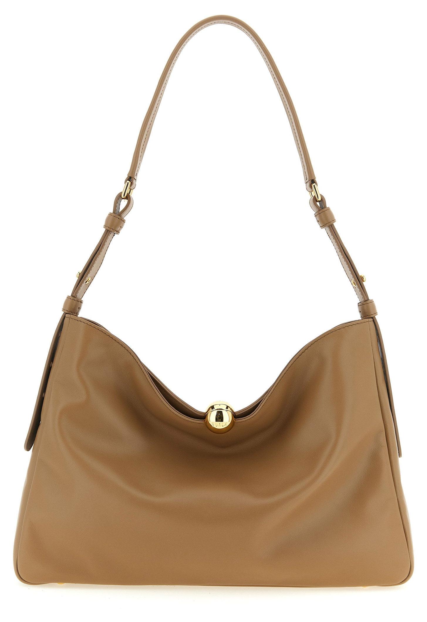 Furla Sfera Soft L Hobo Kalbsleder Toffee Sphäre Italien