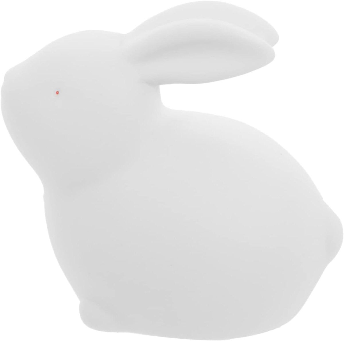 Wit Keramisch Konijntje Beeldje voor Paashaas Decoratie - Breedte: 7 cm