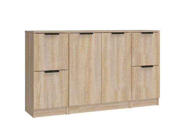 Enfilade/Bahut/Vitrine - Rustique - Buffets 3 pcs Chêne sonoma Bois d'ingénierie @647217